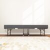 Twin Folding Bed With Memory Foam Mattress Portable Rollaway Bed Sturdy Metal Frame - Brushed Nickel - Image 13