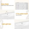 Contemporary Bathroom Vanity Cabinet, 4 Drawers & 1 Cabinet Door, Multipurpose Storage, Resin Integrated Sink, Adjustable Shelves, Solid Wood Frame With MDF - White - Image 9