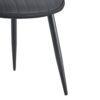 Minimalist Ergonomic Dining Chair (Set of 4) With Curved Cushions And Metal Frame - Black - Image 18
