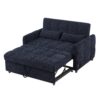 Loveseat Sofa Pull Out Sofa Bed Tufted Sleeper Sofa With An Adjustable Backrest, 3 USB Ports And 2 Lumbar Pillows For Living Room - Blue - Image 19