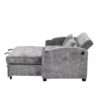 Pull Out Sofa Bed Modern Chenille Convertible Loveseat Sofa With Adjsutable Backrest, 2 Pillows, Cup Holders, USB Ports For Living Room, Apartment - Gray - Image 23