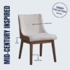 Ginny - Boucle Velvet Side Chair (Set of 2) - Walnut - Image 10