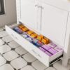 43" Bathroom Vanity, Multi Functional Cabinet, Doors And Drawer - White - Image 10