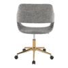 Margarite - Contemporary, Task Chair - Gold / Gray - Image 4