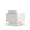 360° Modern Swivel Accent Chair Round Armchair, Thick Padded Single Lounge Sofa Upholstered Comfy - Cream - Image 11