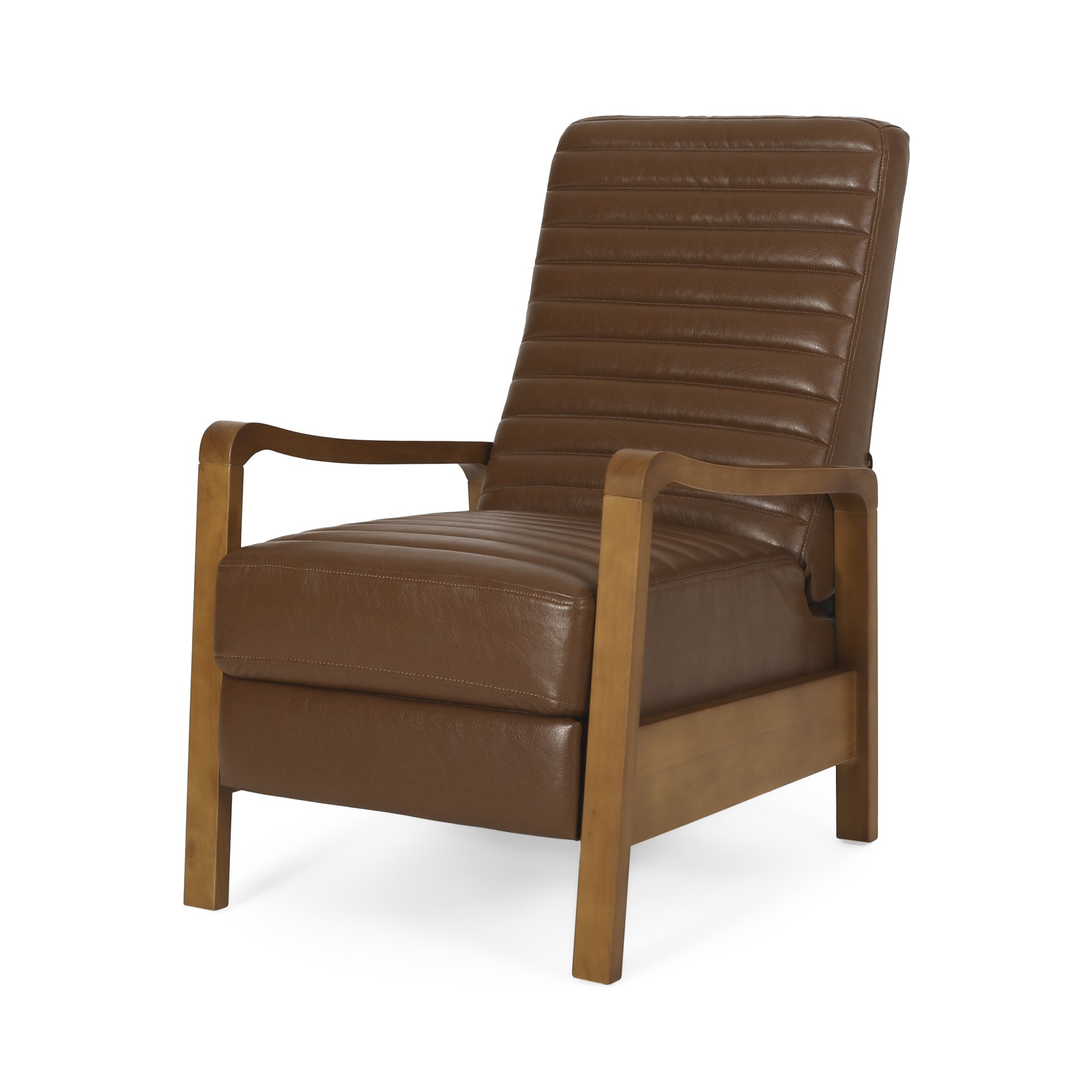 Manual Club Recliner - Light Brown - Image 10