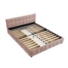 Modern Queen Size Upholstered Bed Frame With Headboard - Pink - Image 13