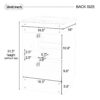 20" Bathroom Vanity With Sink, Freestanding Cabinet With Door Shelf And Adjustable Shelf, And Ceramic Construction - Black - Image 9