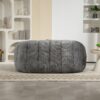 Durable Comfort High Back Bean Bag Sofa Lounger For Adults And Kids - Gray - Image 10