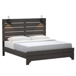 Junipe - Queen Bed With Lights - Brown