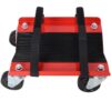 Heavy Duty Snowmobile Dolly V Slide With 2.5" Swivel Casters, Rubber Pad, 1500Lbs Capacity Steel - Red - Image 5