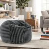Sky Luxe - Minky Gunmetal Memory Foam Lounger - Gray - Image 9
