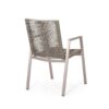 Outdoor Modern Aluminum Dining Chair Set With Rope Seat (Set of 2) - Silver / Taupe - Image 10