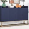 Modern Sideboard Elegant Buffet Cabinet With Large Storage Space For Dining Room, Entryway - Navy - Image 20