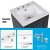 Modern Freestanding 20.3" Bathroom Vanity With Sink, Functional Drawer, Soft Closing Door - Black - Image 6