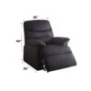 Arcadia - Woven Motion Recliner - Black - Image 2