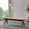 Keira - Bench - Black / Rattan - Image 4