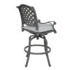 Outdoor Aluminum Swivel Barstools With Cushions (Set of 2) - Golden Gauze - Image 4