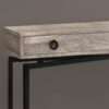Accent Console Table For Entryway, Storage Drawer, Modern - Taupe - Image 2