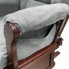 Adeliza - Microfiber Glider Chair With Ottoman - Gray - Image 6