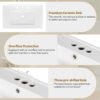 Bathroom Vanity With Ceramic Sink, Modern Single Bathroom Cabinet With 2 Doors And A Shelf, Soft Close Doors - White - Image 6