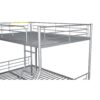 Full Long Over Queen Metal Bunk Bed With Trundle - Silver - Image 12