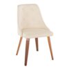 Giovanni - Contemporary / Dining Chair (Set of 2) - Walnut / Cream - Image 2
