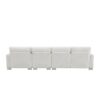 Modern Oversized Sectional Sofa, L-Shaped Luxury Couch Set With 2 Free Pillows, 5 Seat Chenille Indoor Furniture With Chaise - White - Image 7