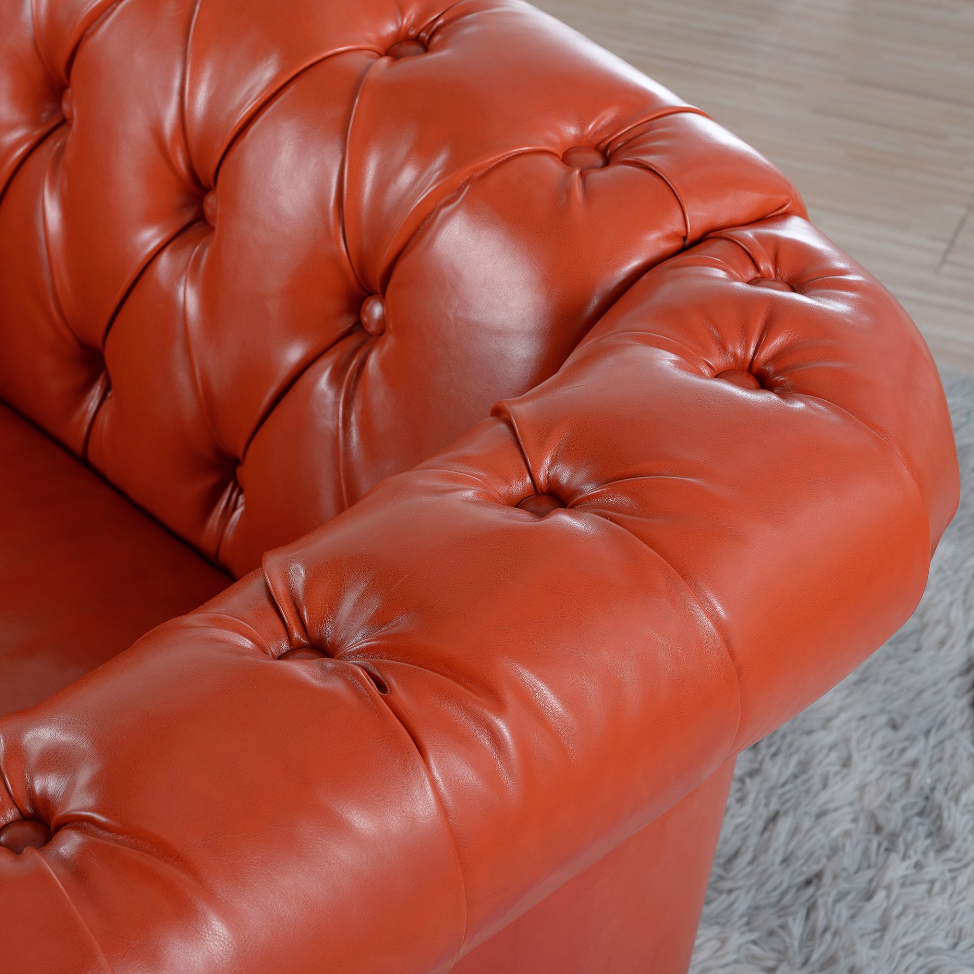 1 Seater Sofa For Living Room - Orange - Image 18