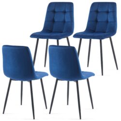 Kitchen Dining Room Chairs (Set of 4) - Blue