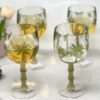 Leadingware Palm Tree Plastic Wine Glasses (Set of 4), Bpa Free Acrylic, Unbreakable, 16Oz - Clear - Image 2
