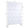 Outdoor & Indoor Metal Privacy Screen, Freestanding Decorative Panels For Deck, Balcony, Patio, Lawn, And Garden - White - Image 3