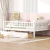 Full Size Daybed Bed With Two Drawers - White - Image 16