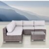 4 Person Seating Set With Cushions - Brown / Gray - Image 2