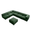 Modern (Set of 6) Modular Sectional Sofa With Storage Soft Cylindrical Design For Living Room - Green - Image 7