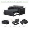 Multi Functional Sofa Bed With Cup Holder And USB Port For Living Room Or Apartments - Black - Image 4