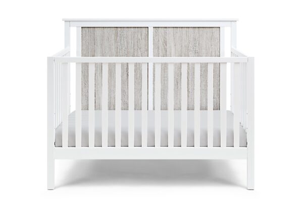 Connelly - 4 In 1 Convertible Crib - White, Rockport Gray