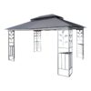 Outdoor Patio Gazebo Canopy Tent With Ventilated Double Roof And Mosquito Net (Detachable Mesh Screen On All Sides), Suitable For Lawn, Garden, Backyard And Deck - Gray - Image 5