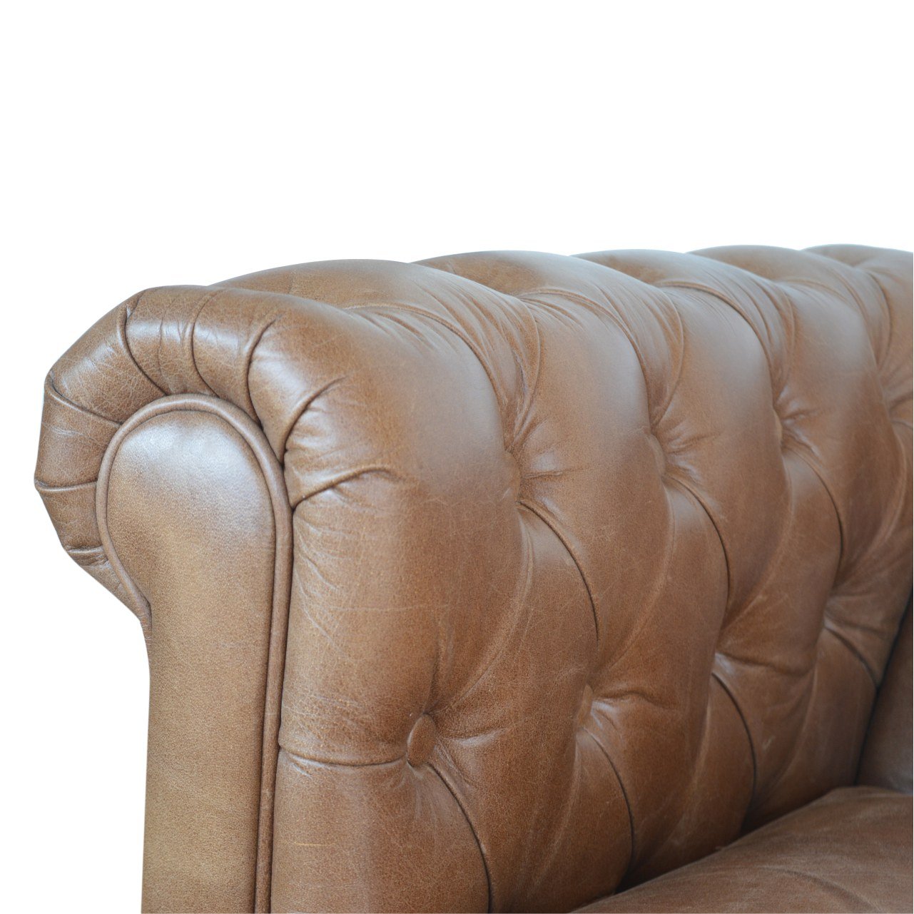 Buffalo - Leather Chesterfield Sofa - Brown - Image 7