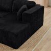 Modern Minimalist U - Shape Modular Sectional Sofa Sleeper - Black - Image 6
