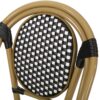 Outdoor Rattan And Aluminum French Bistro Chair Set - Black / White - Image 12