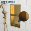 Modern Stainless Steel Shower Niche Double Shelf With Finish For Bathroom Or Kitchen - Gold - Image 7