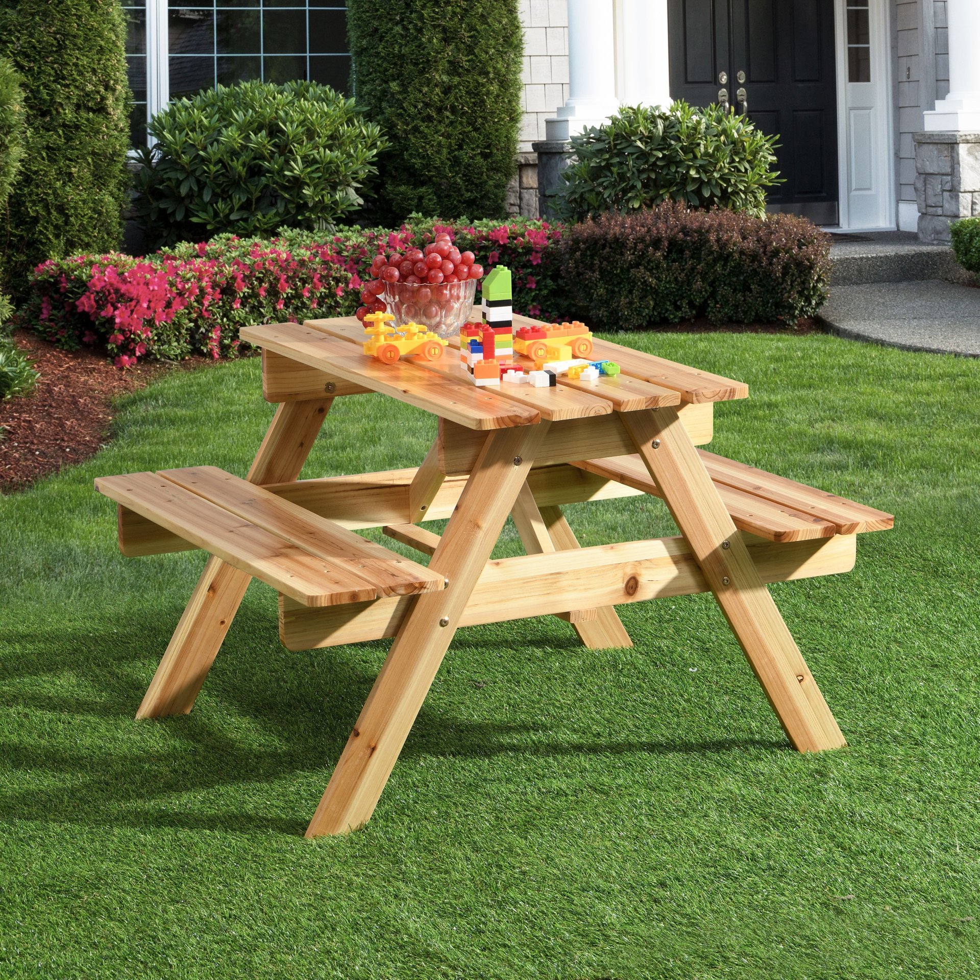 Wood Children's Dining Table And Chair Set For Play Reading And Snacks - Natural - Image 2