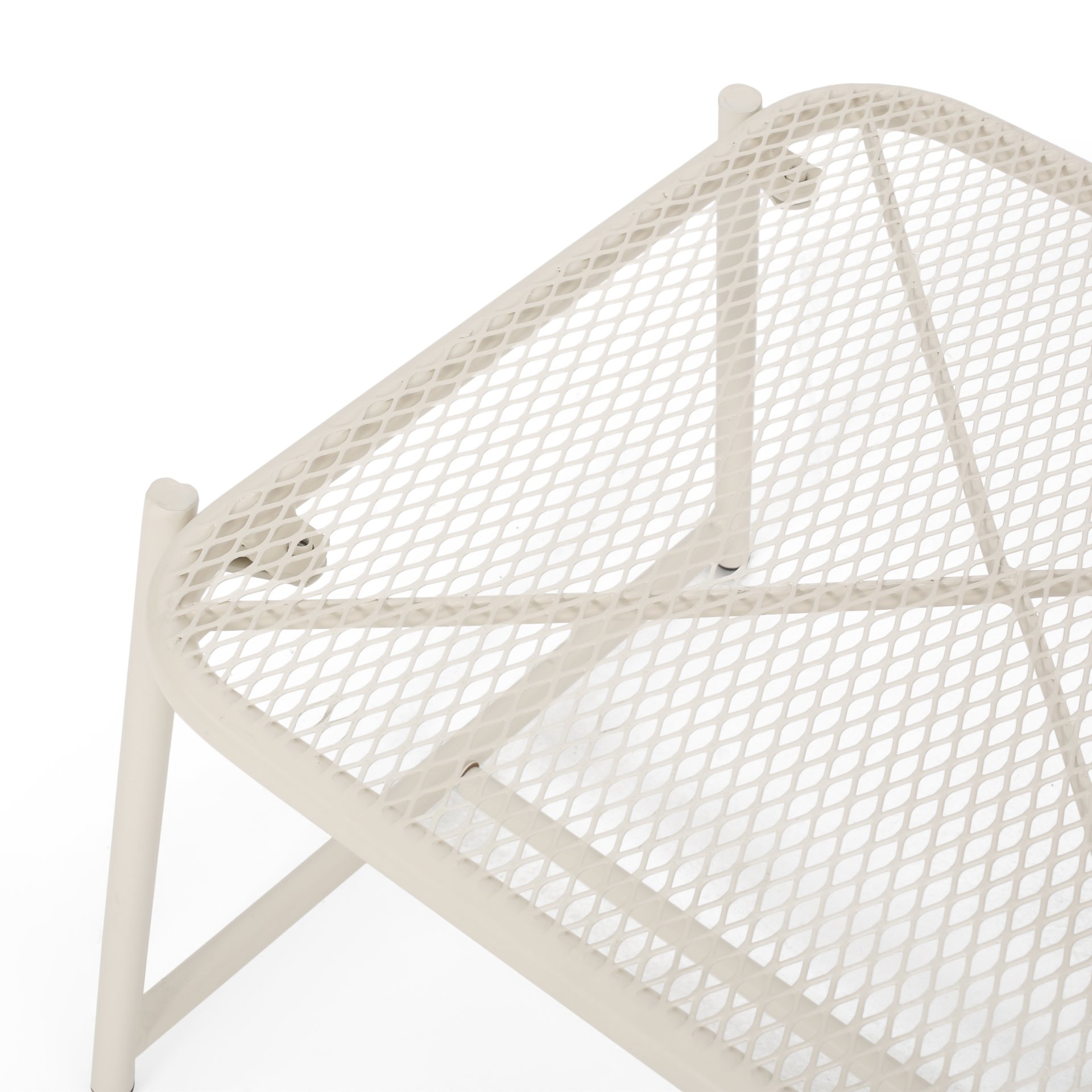 Kincaid - Modern Side Table With Mesh Top - Matte White - Image 6