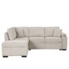 Sleeper Sofa Bed, 2 In 1 Pull Out Sofa Bed L Shape Couch With Storage Ottoman For Living Room, Bedroom Couch And Small Apartment - Beige - Image 11