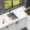 Modern Style 15" Undermount Sink With 16 Gauge Stainless Steel, 9" Deep Single Bowl - Brushed Nickel - Image 2
