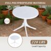 2 Lounge Chair Set With Round Table - Light Baby Blue / White - Image 5