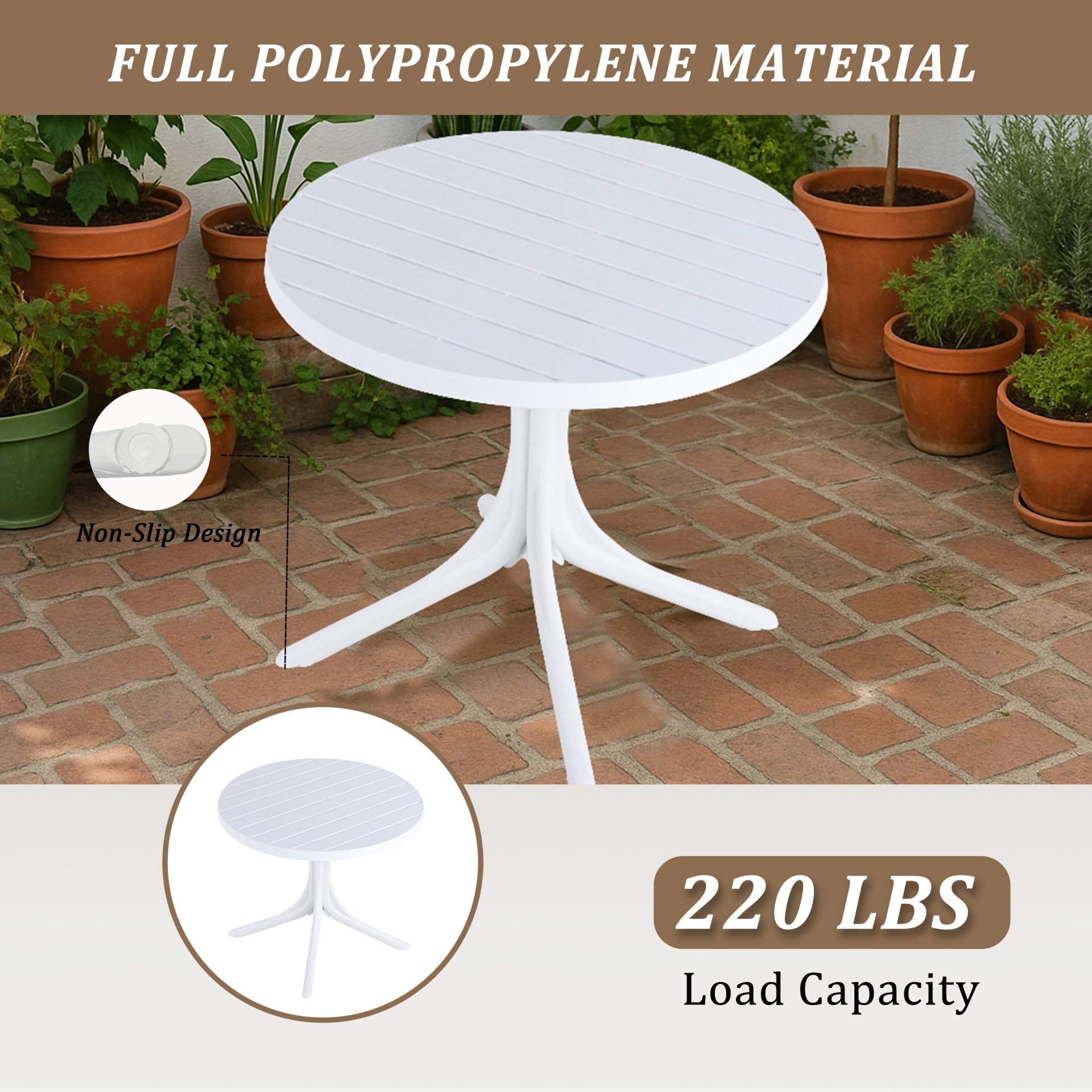 2 Lounge Chair Set With Round Table - Light Baby Blue / White - Image 5