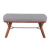 Folia - Mid-Century Modern Bench - Walnut / Light Gray - Image 4