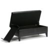 Oregon - Storage Ottoman Bench With Tray - Midnight Black - Image 2